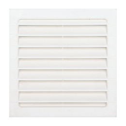 Grille d'aération ABS blanc à encastrer avec moustiquaire 10 x10 cm