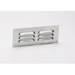 Grille d'aération aluminium mat à visser 5x15cm