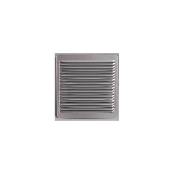 Grille d'aération aluminium mat à encastrer 16x16cm