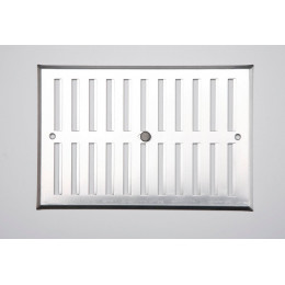 Grille d'aération aluminium mat à visser entrée d'air réglable 17x25cm