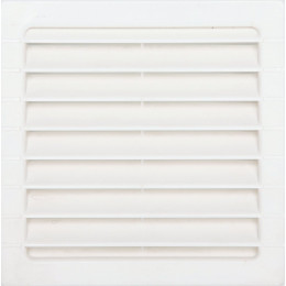 Grille d'aération ABS blanc à encastrer avec moustiquaire 10 x10 cm