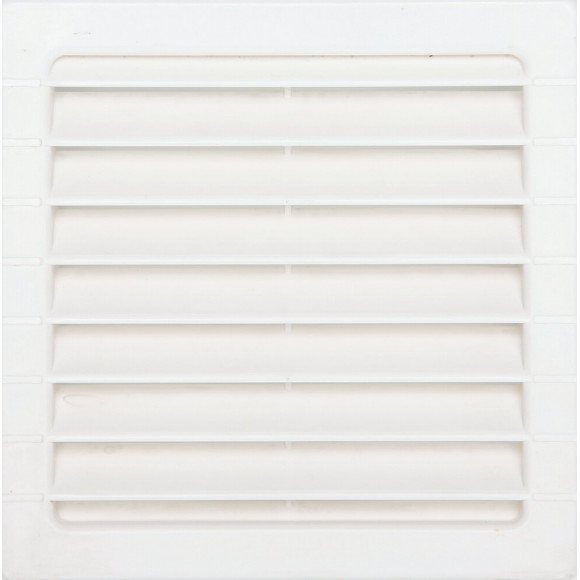 Grille d'aération ABS blanc à encastrer avec moustiquaire 10 x10 cm