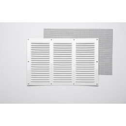 Grille d'aération aluminium blanc à visser 20x30cm