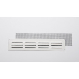 Grille d'aération aluminium blanc à visser 5x25cm