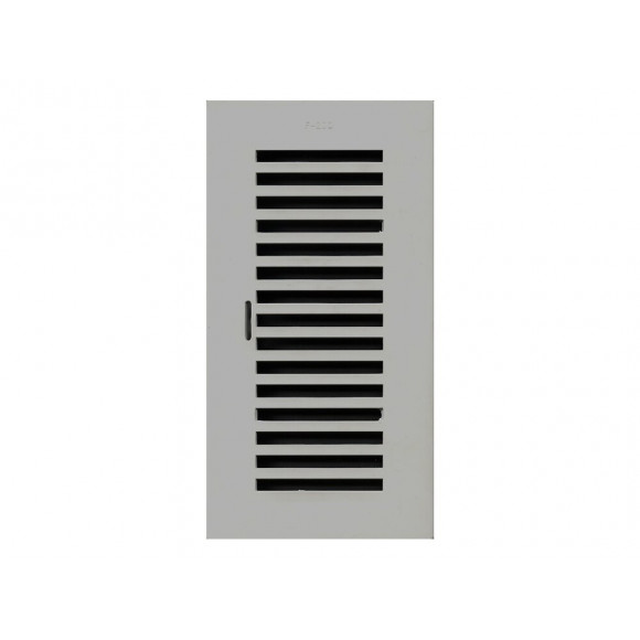Grille d'aération ABS blanc réglable à encastrer 13,3x26cm avec cadre