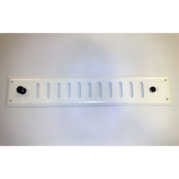 Grille d'aération  alu blanc à visser entrée d'air réglable 4,5x24