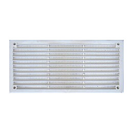 Grille d'aération ABS blanc à visser 8,6cm x16,5