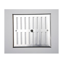 Grille d'aération aluminium mat à visser entrée d'air réglable 17x19cm