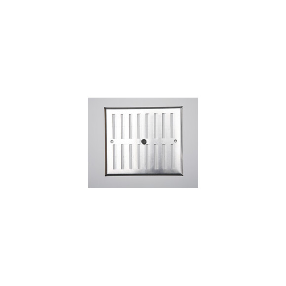 Grille d'aération aluminium mat à visser entrée d'air réglable 17x19cm