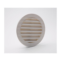 Grille d'aération ABS blanc tube avec moustiquaire diamètre 11,8 cm