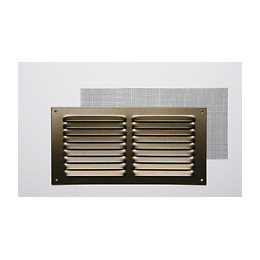 Grille d'aération aluminium bronze à visser 10x20cm
