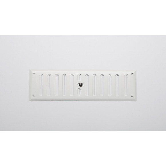 Grille d'aération aluminium mat à visser entrée d'air réglable 7x24cm