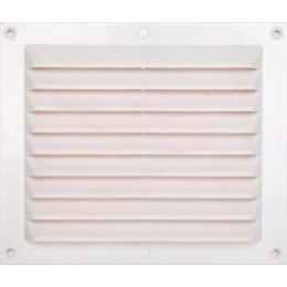 Grille d'aération ABS à visser avec mousquetaire 14,6cm x17,5