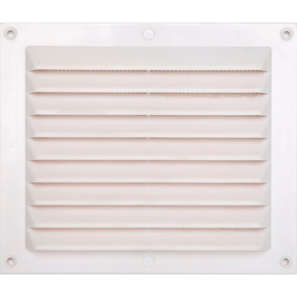 Grille d'aération ABS à visser avec mousquetaire 14,6cm x17,5