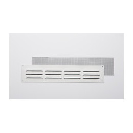 Grille d'aération aluminium blanc à visser 5x25cm