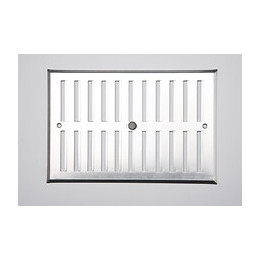 Grille d'aération aluminium mat à visser entrée d'air réglable 17x25cm