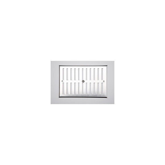 Grille d'aération aluminium mat à visser entrée d'air réglable 17x25cm