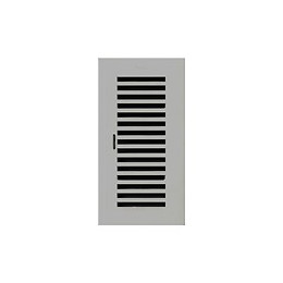 Grille d'aération ABS blanc réglable à encastrer 13,3x26cm avec cadre