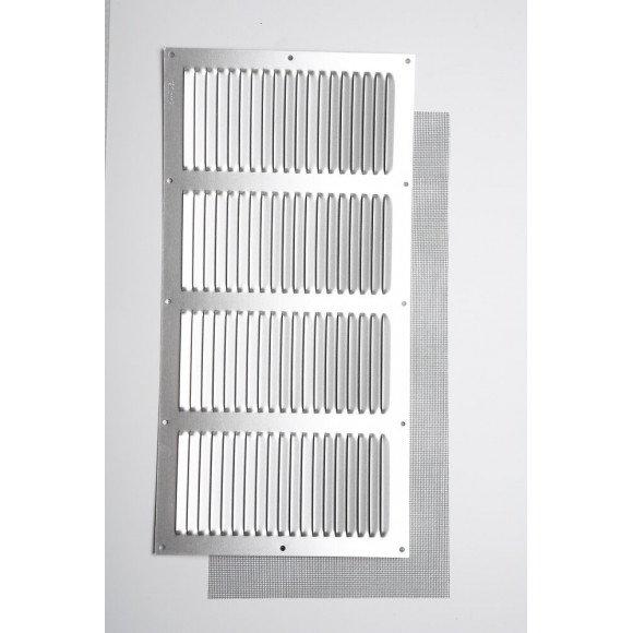 Grille d'aération aluminium mat à visser 15x30cm