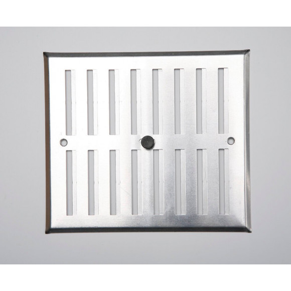 Grille d'aération aluminium mat à visser entrée d'air réglable 17x19cm