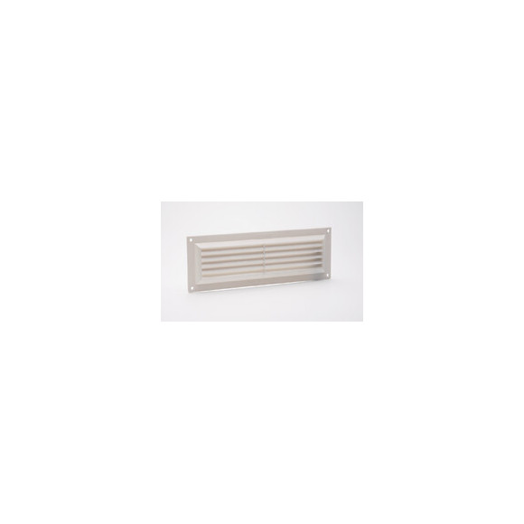 Grille d'aération ABS blanc à visser avec moustiquaire 9cm x26