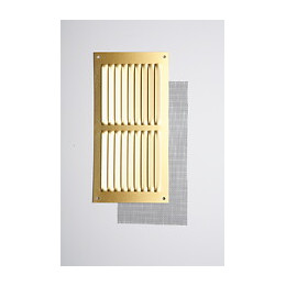 Grille d'aération aluminium or à visser 10x20cm