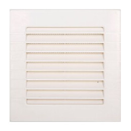 Grille d'aération ABS blanc à encastrer avec moustiquaire 10 x10 cm