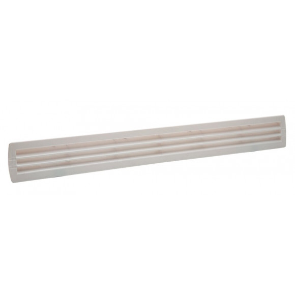 Grille d'aération ABS blanc à encastrer 4 x 49,7 cm