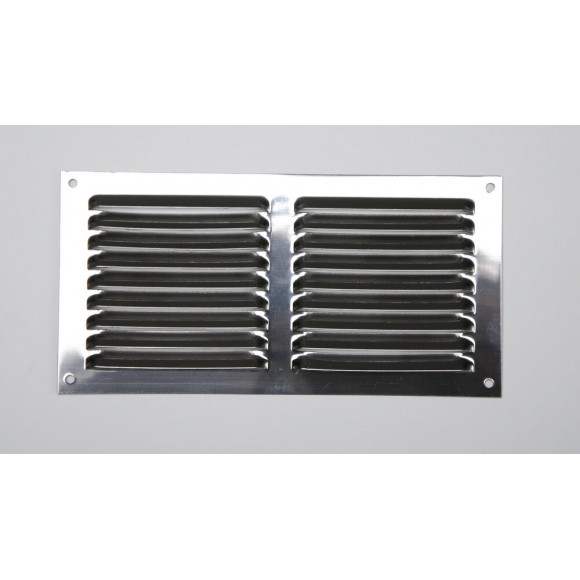 Grille d'aération inox à visser 10cm x20