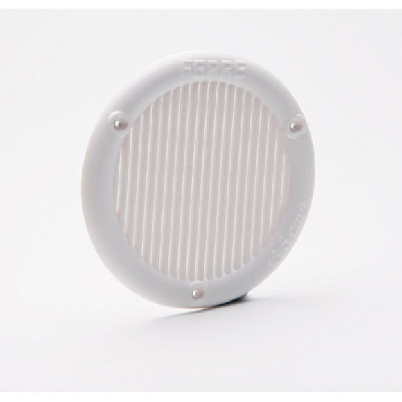 Grille d'aération ABS blanc à visser diamètre 10,3 cm