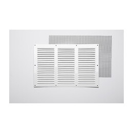 Grille d'aération aluminium blanc à visser 20x30cm