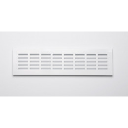 Grille d'aération aluminium blanc à encastrer 8x28cm