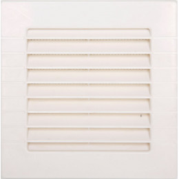 Grille d'aération ABS blanc à encastrer avec moustiquaire 10 x10 cm