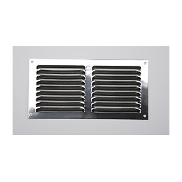 Grille d'aération inox à visser 10cm x20