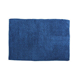 Tapis coton L.70x45cm, bleu foncé