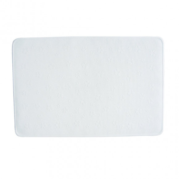 Fond de bain antidérapant Nuage L.53xl.53cm, blanc