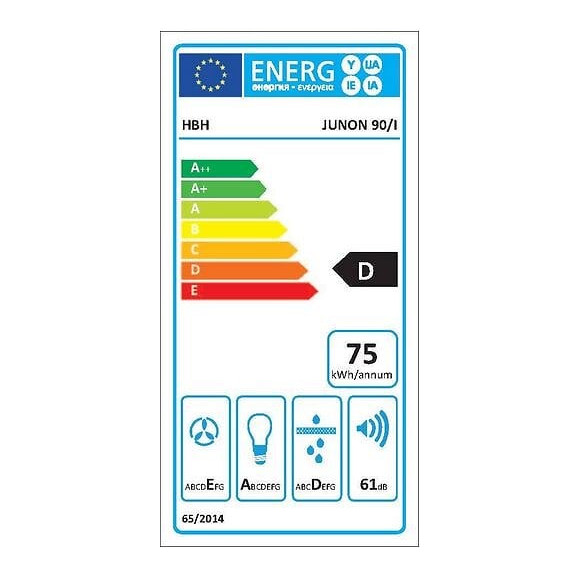 Hotte HBH Junon inox 60 cm