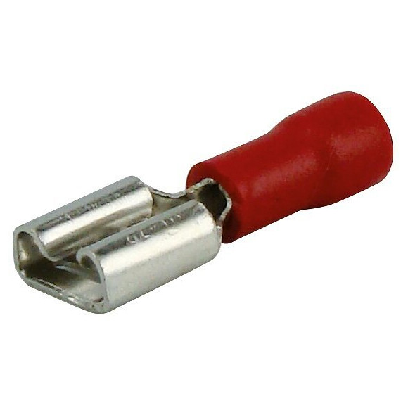 Lot de 10 cosses plates femelles rouge