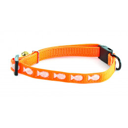 Collier pour chat MARTIN SELLIER Argent en nylon orange