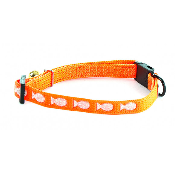 Collier pour chat MARTIN SELLIER Argent en nylon orange