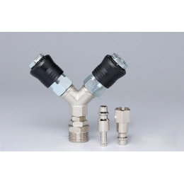 Double sortie raccord rapide