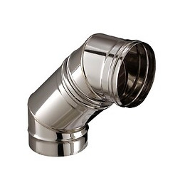 2 coudes réglables 45° inox diamètre 180mm