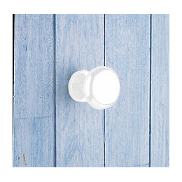 Patère Util 1 tête acier blanc