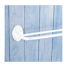 Porte-serviettes 2 barres Util fixes acier blanc 54cm