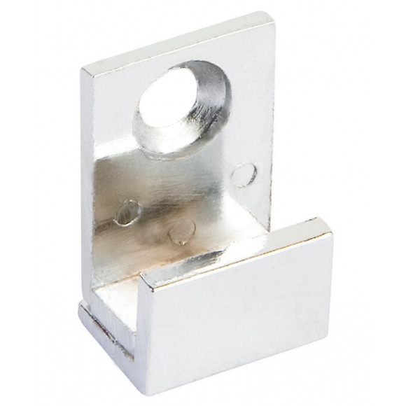 Jeu de 4 fixations pour miroir forme U argentées