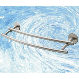 Porte-serviettes 2 barres Virginia fixes chromées 68cm