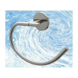 Porte-serviettes anneau Virginia zamak chromé satiné