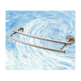 Porte-serviettes 2 barres Virginia fixes chromées 68cm