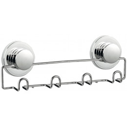 Patère Légende 4 têtes métal inox