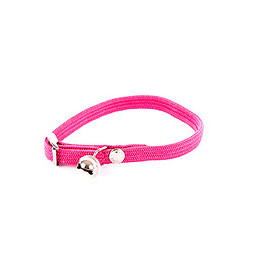Collier pour chat Nylon tubulaire rose